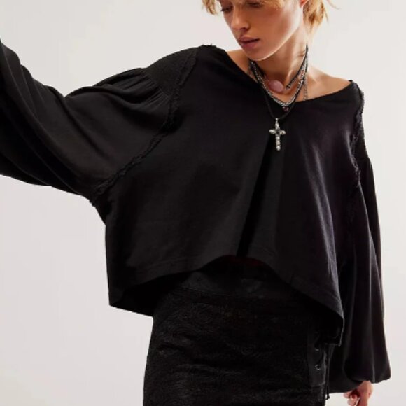 Free People Tops - Free People Kathy Tee Black Small